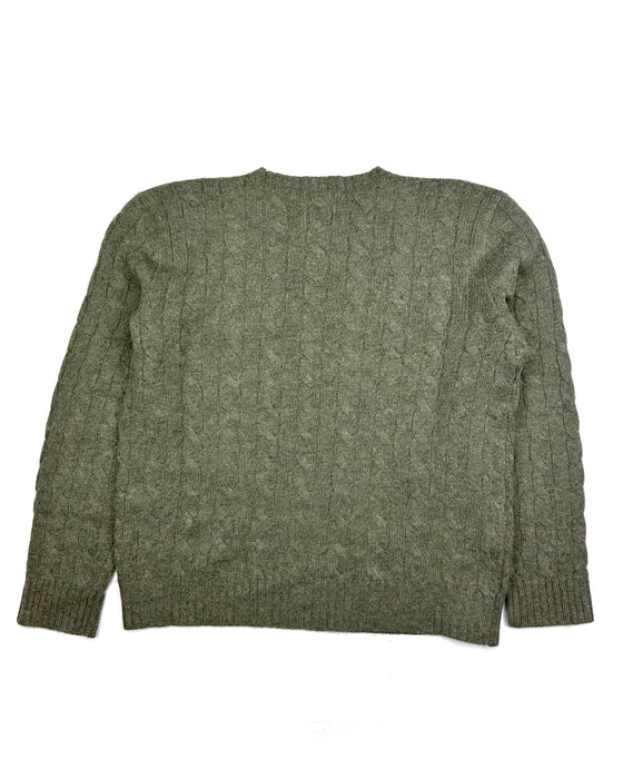 Polo Ralph Lauren Sage Cable Knitted Sweater (L)