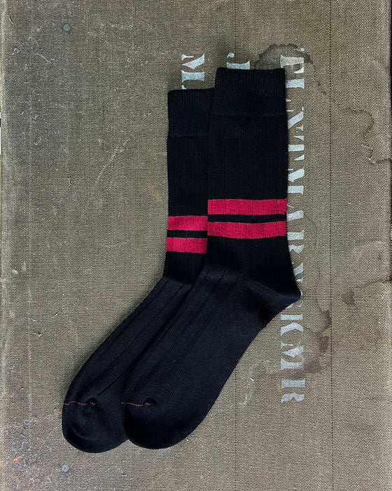 Heritage 9.1 Vintage 1960 Black double Red Socks