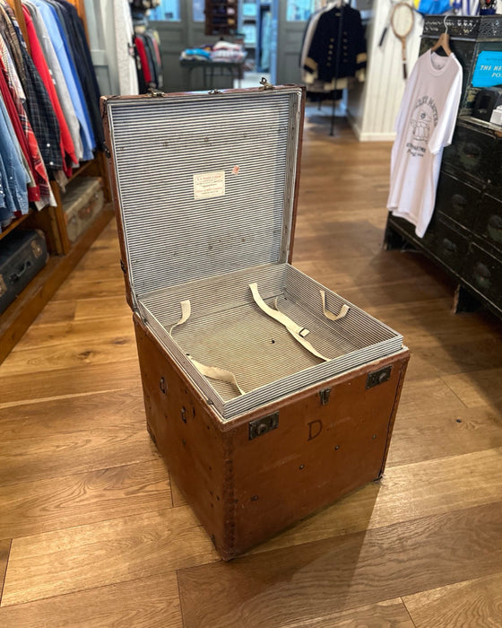 1930s Dutch Leather and Wood Travel Case