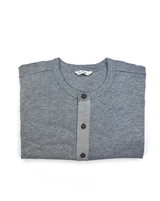 1927 Henley Shirt Long Sleeve Light Grey