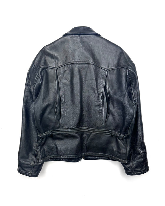 Stewart Black Leather Jacket (XL)