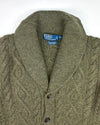 Polo Ralph Lauren Moss Green Hand Knitted Cardigan (XL)