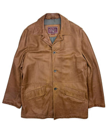  Marlboro Classics Brown Leather Jacket (L)