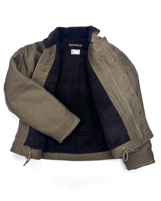 1944 N-1 Deck Jacket Waxed Khaki Brown