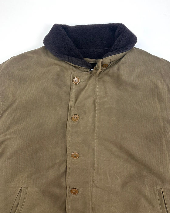 1944 N-1 Deck Jacket Waxed Khaki Brown