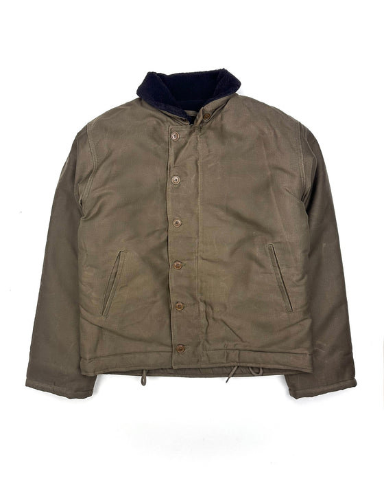 1944 N-1 Deck Jacket Waxed Khaki Brown