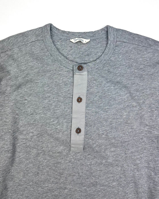 1927 Henley Shirt Long Sleeve Light Grey