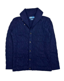  Polo Ralph Lauren Navy Blue Lambswool Cardigan (L)