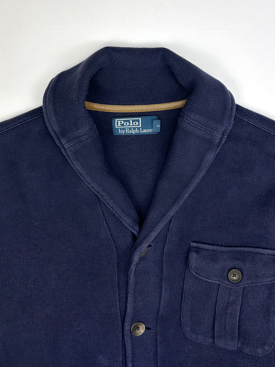 Polo RL Dark Navy Shawl Collar Cardigan (M)
