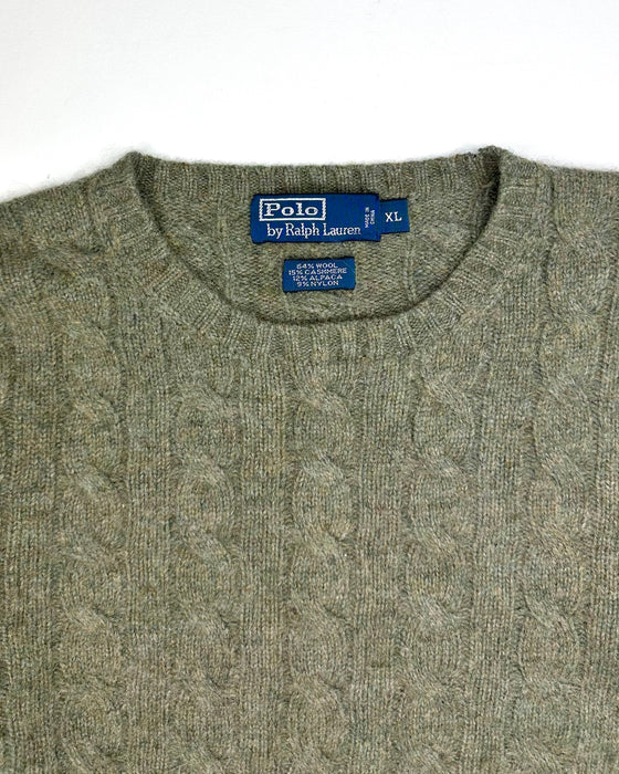 Polo Ralph Lauren Sage Cable Knitted Sweater (L)