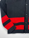 Polo Ralph Lauren Black and Red Shawl Collar Cardigan (L)