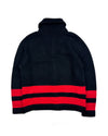 Polo Ralph Lauren Black and Red Shawl Collar Cardigan (L)