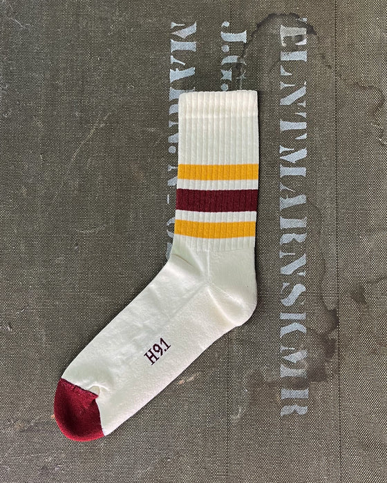 Heritage 9.1 Rucker White Yellow Red Yellow Socks