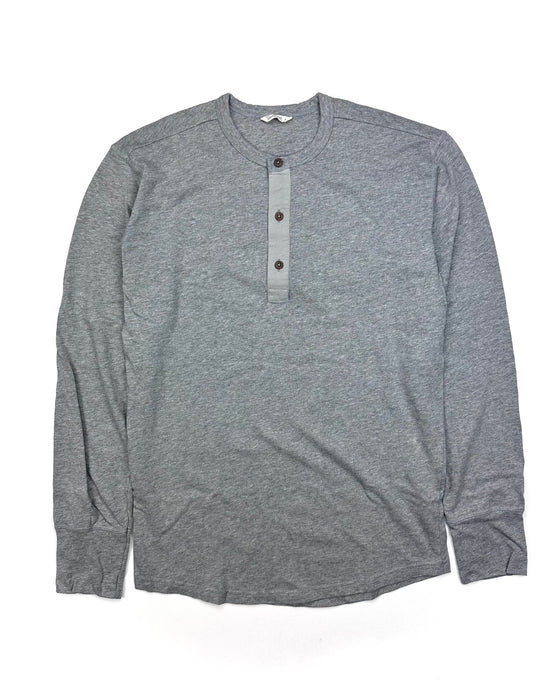 1927 Henley Shirt Long Sleeve Light Grey