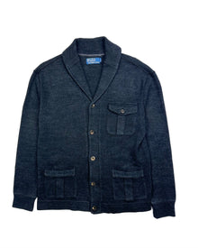  Polo Ralph Lauren Dark Grey Shawl Collar Cardigan (M)
