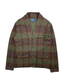  Polo Ralph Lauren Green Plaid Cardigan (M)
