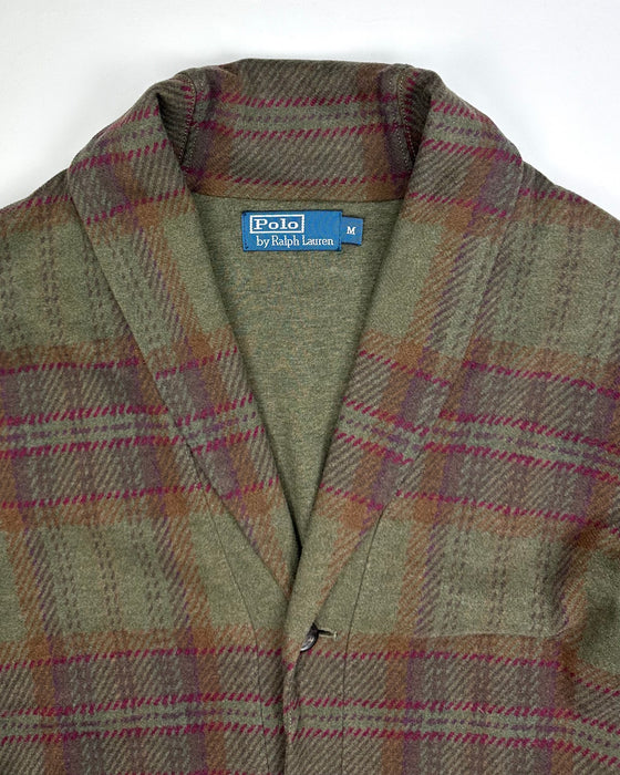 Polo Ralph Lauren Green Plaid Cardigan (M)