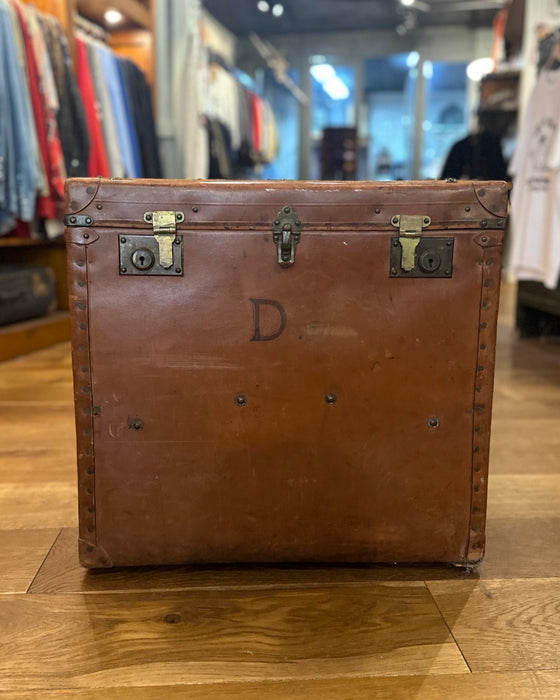 1930s Dutch Leather and Wood Travel Case