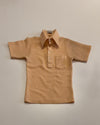 Vintage Beige Waffle Polo (M)